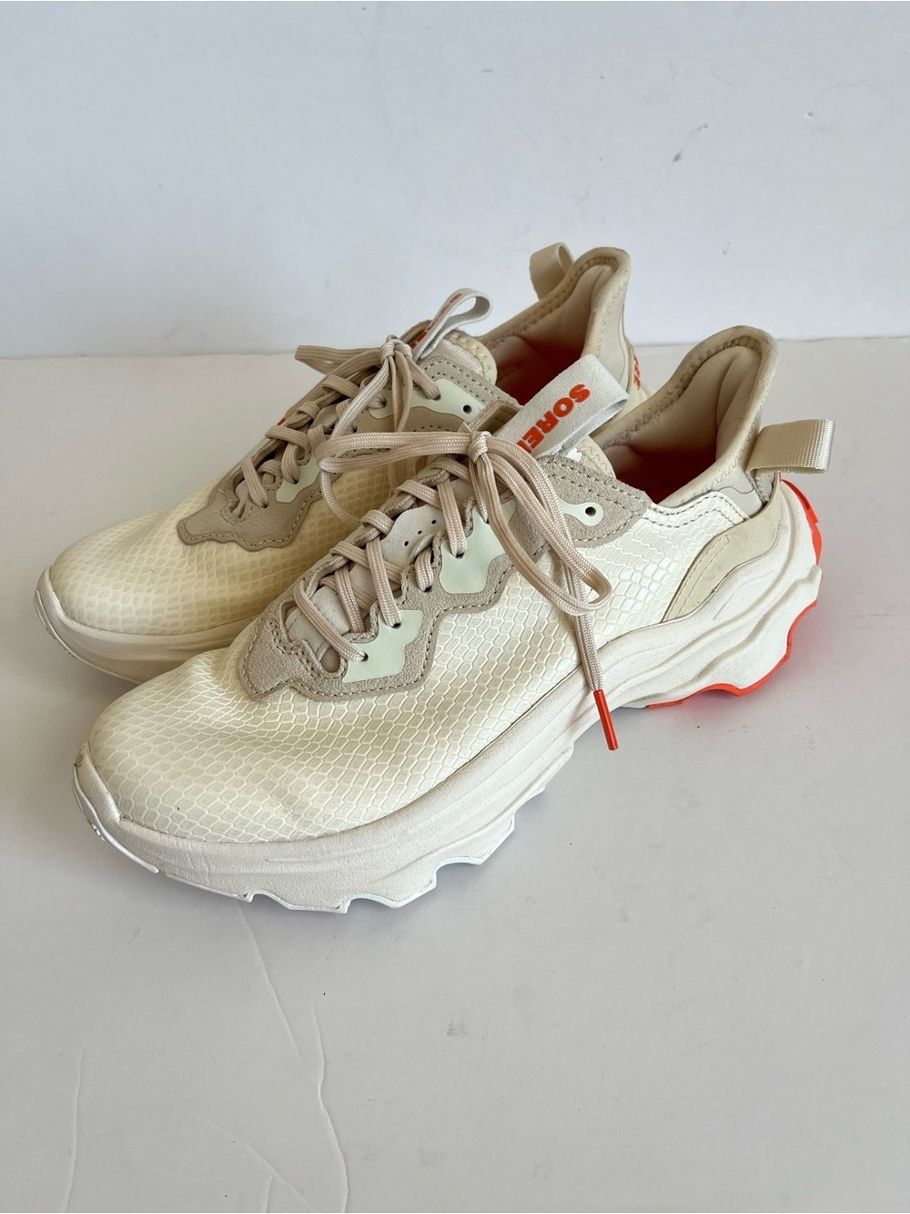 Sorel Kinetic Breakthru City Lace Cream Sneakers Women's 8